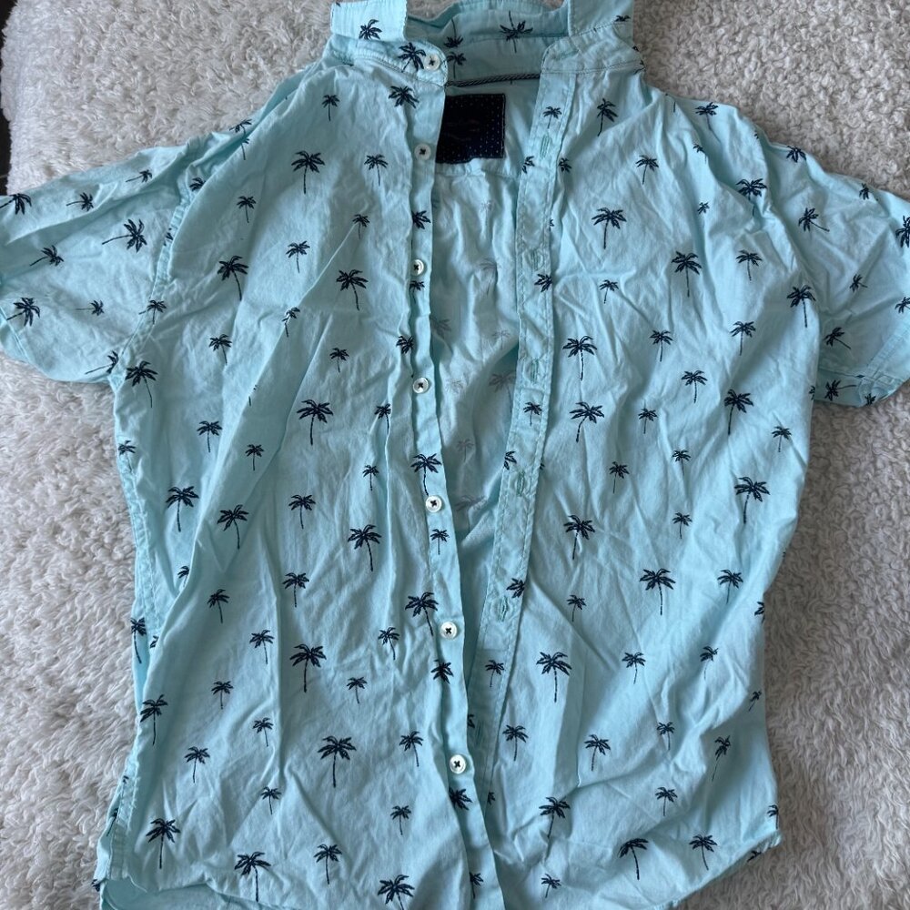 Gentleman's Outfitters Palm Tree Print Button Up Shirt